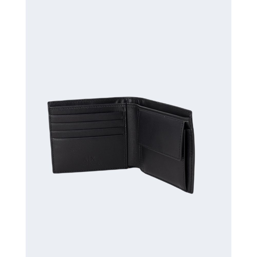 Armani Exchange Black Leather Wallet Mens Wallet
