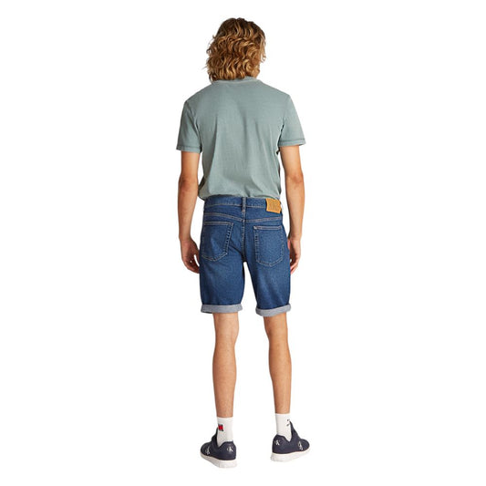Calvin Klein Jeans Blue Cotton Bermuda Shorts Mens Shorts