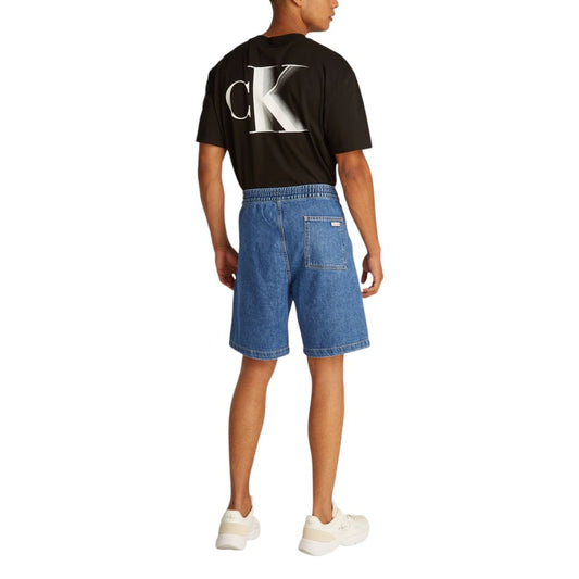 Calvin Klein Jeans Blue Cotton Bermuda Shorts Mens Shorts