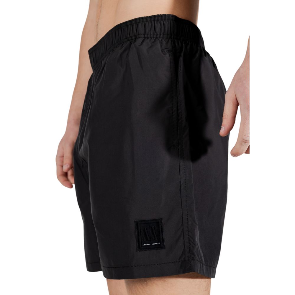 Armani Exchange Black Polyester Swim Shorts Mens Swim