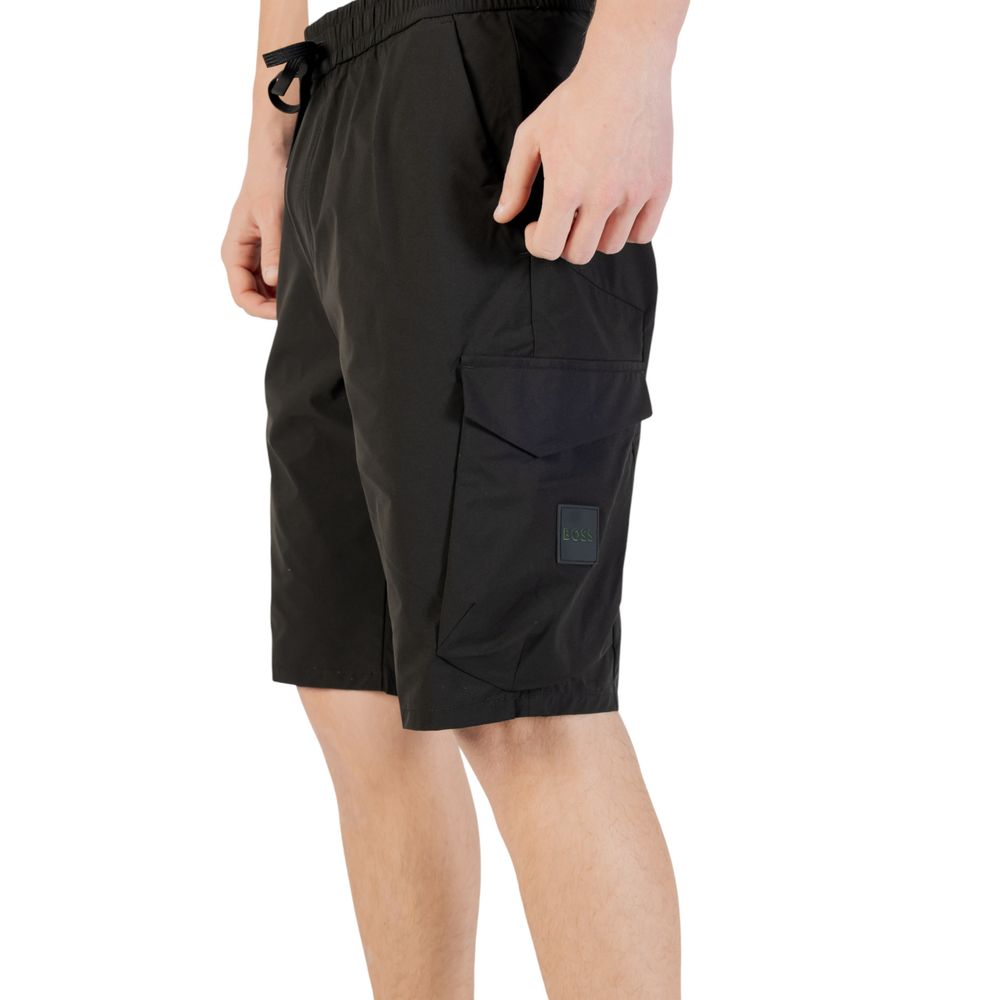 Hugo Boss Black Polyester Bermuda Shorts