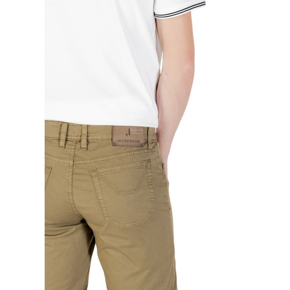 Jeckerson Green Cotton Bermuda Shorts Mens Shorts