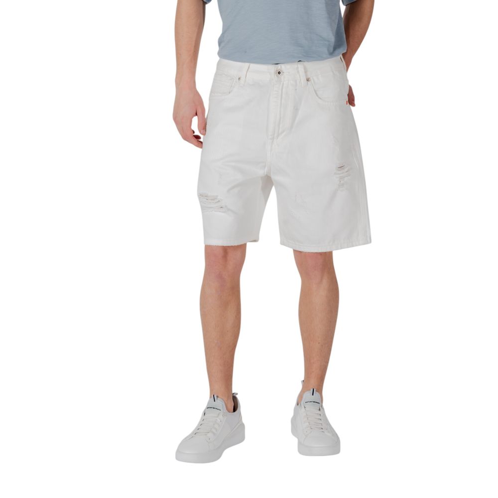 Gianni Lupo White Cotton Bermuda Shorts Mens Shorts