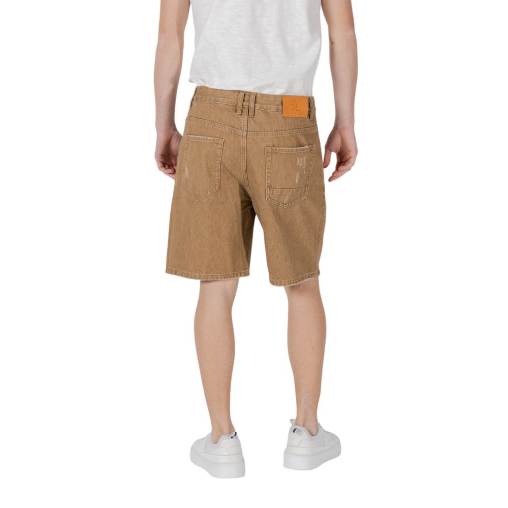 Gianni Lupo Beige Cotton Bermuda Shorts Mens Shorts