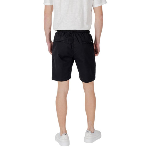 Gianni Lupo Black Cotton Bermuda Shorts Mens Shorts