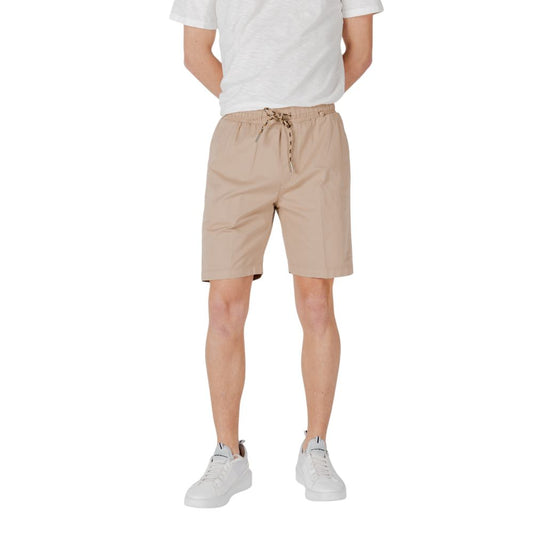 Gianni Lupo Beige Cotton Bermuda Shorts Mens Shorts