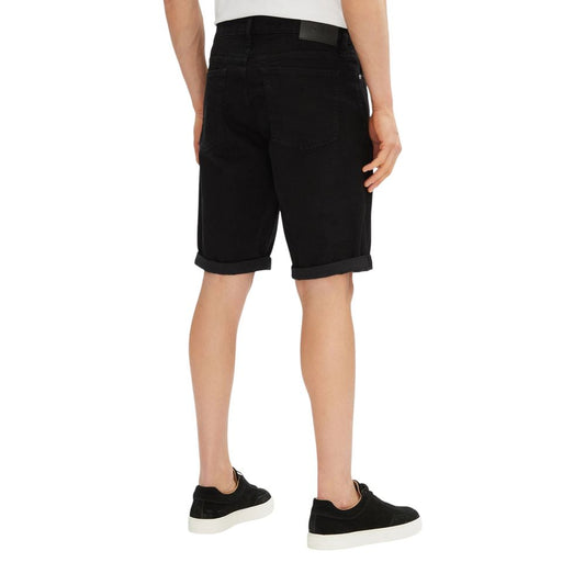 Calvin Klein Jeans Black Cotton Bermuda Shorts Mens Shorts