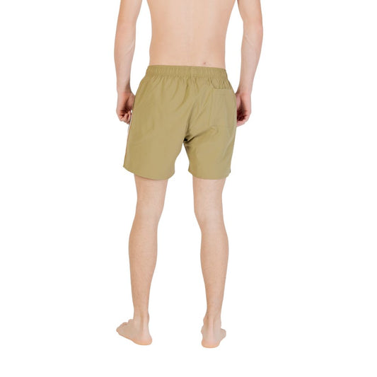 Hugo Boss Green Polyester Swim Shorts Mens Swim