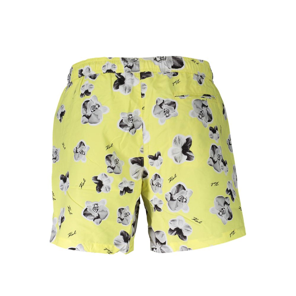 Karl Lagerfeld Yellow Polyester Swimwear Mens Swim