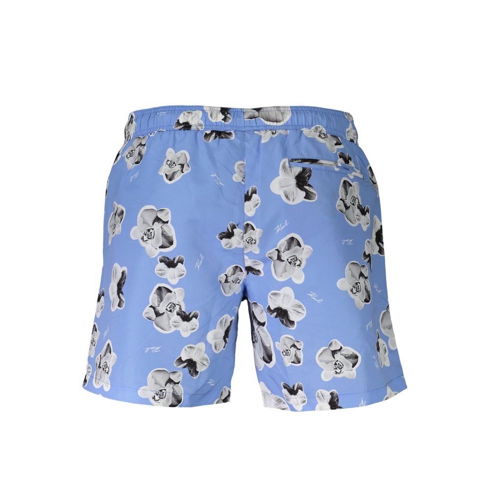Karl Lagerfeld Azzurro Polyester Men Swim Boxer Mens Swim