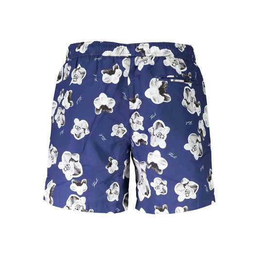 Karl Lagerfeld Blue Polyester Swimwear Mens Swim