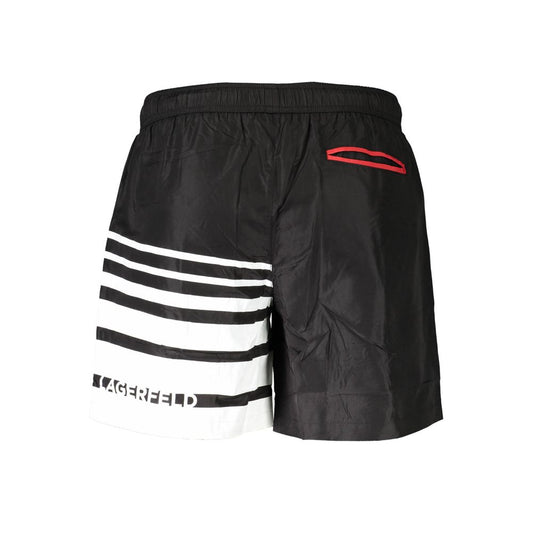 Karl Lagerfeld Black Polyester Swimwear Mens Swim