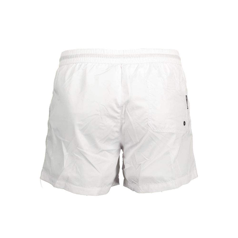 Karl Lagerfeld White Polyester Swimwear Mens Swim