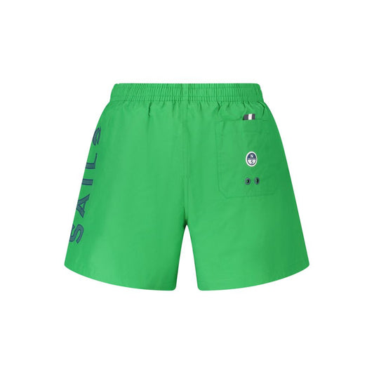 North Sails Green Cotton Swimwear Mens Swim