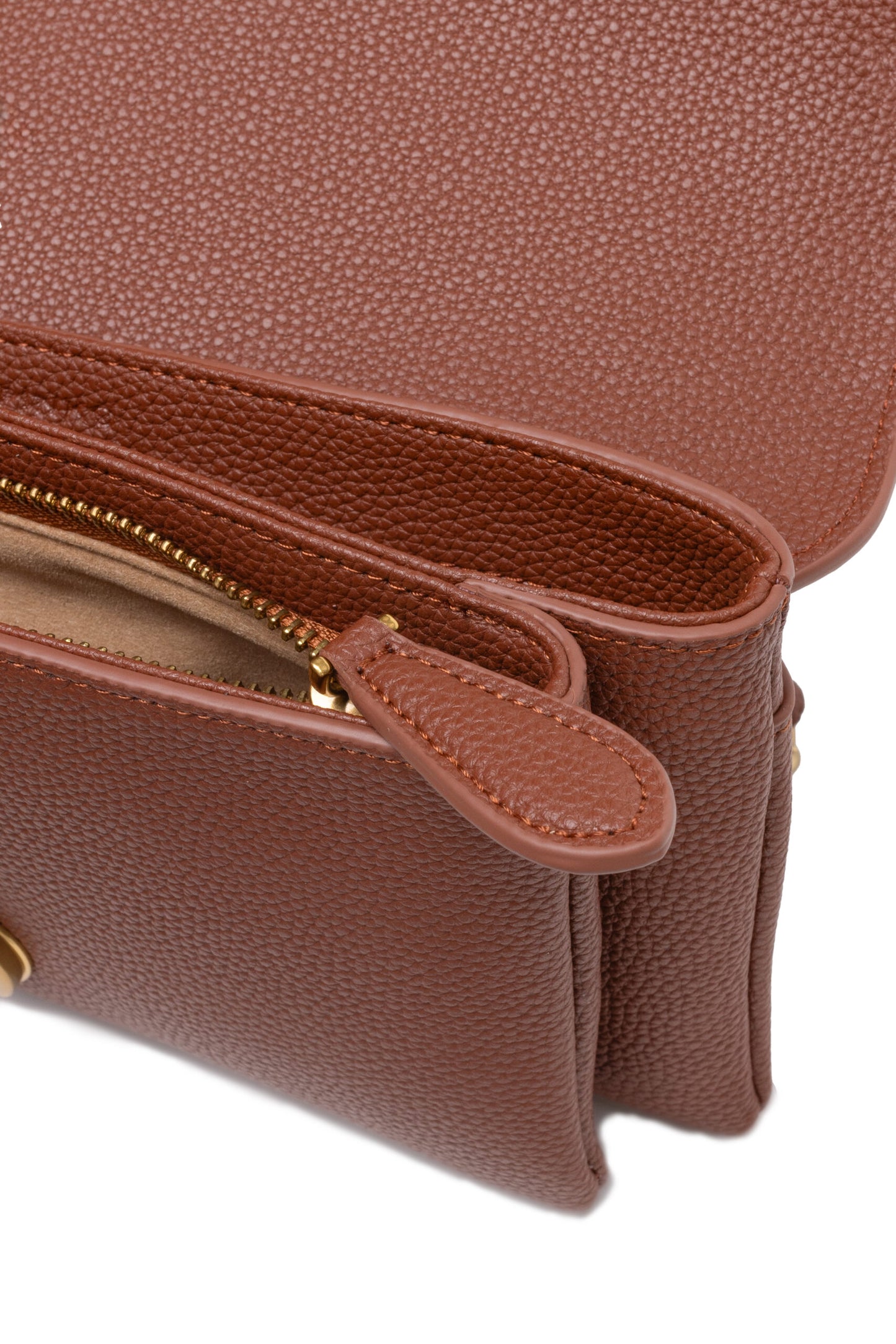 PINKO Brown Leather Love Boucle Riga Shoulder Bag Womens Shoulder Bag