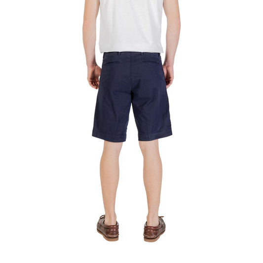Borghese Blue Cotton Bermuda Shorts