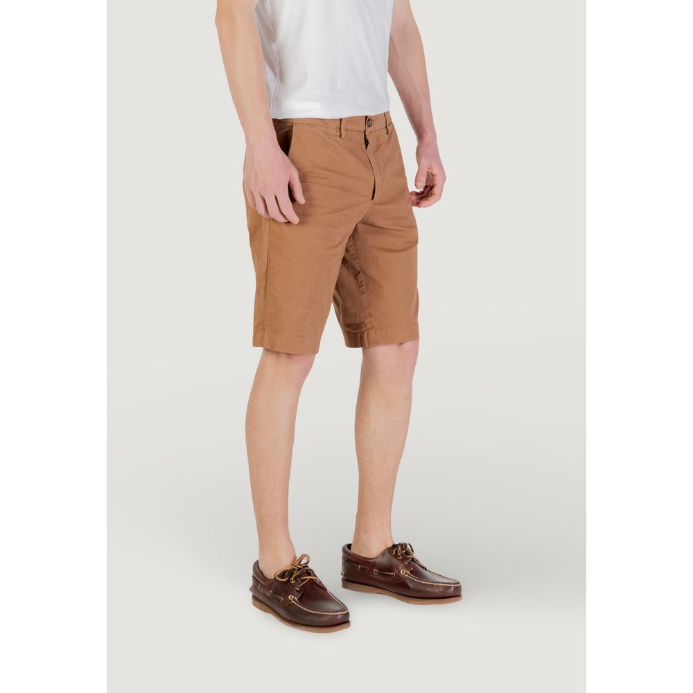 Borghese Beige Cotton Bermuda Shorts Mens Shorts