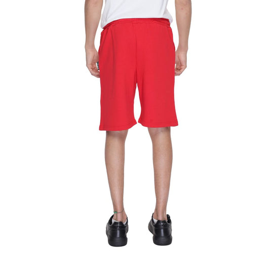Icon Red Cotton Bermuda Shorts Mens Shorts