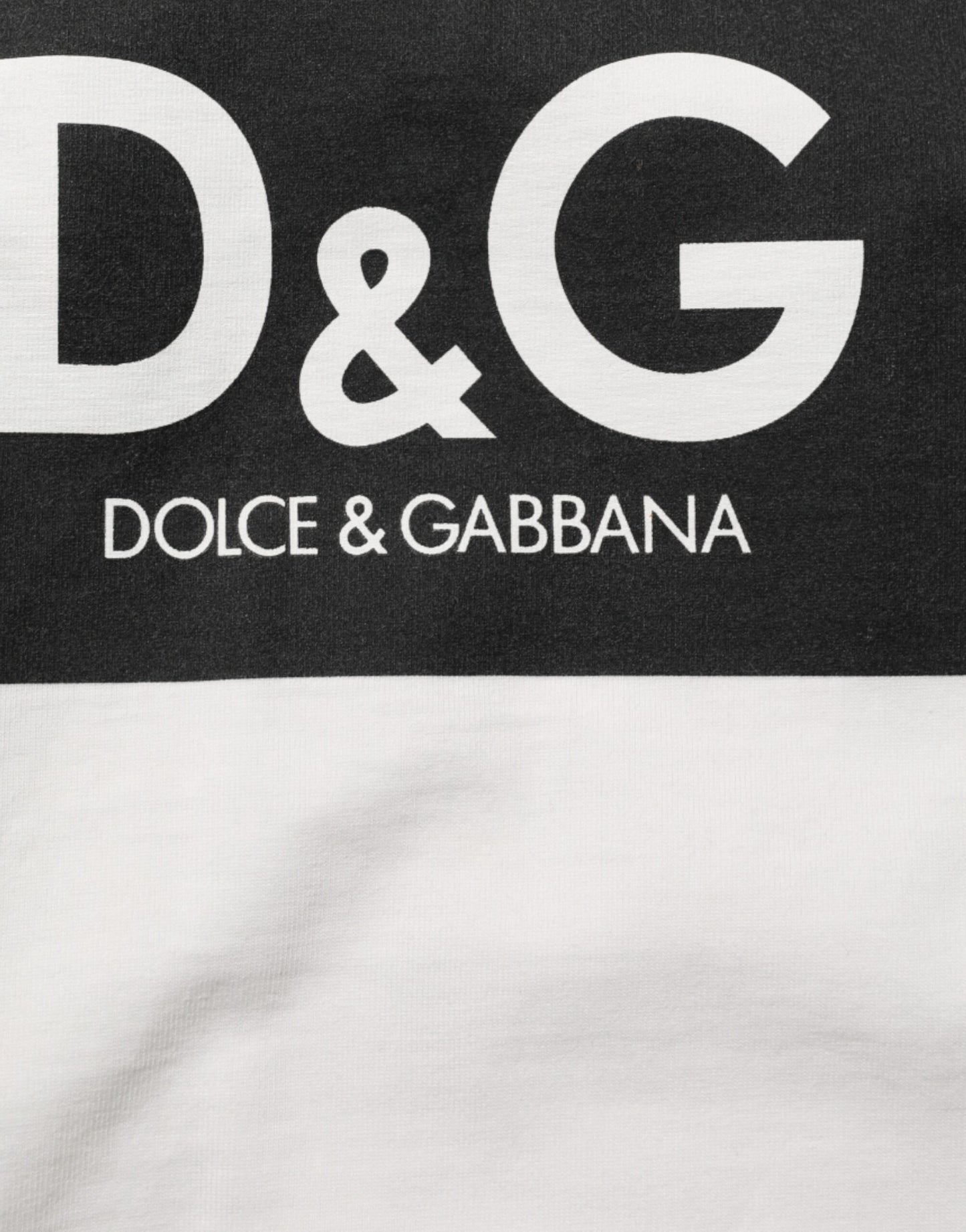 Dolce & Gabbana White Cotton Logo Print Crew Neck Men T-shirt Mens T-Shirt