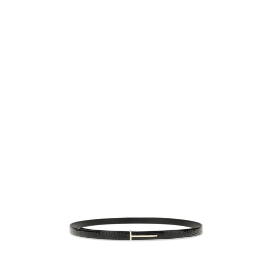 Tom Ford Black Leather Regular Belt