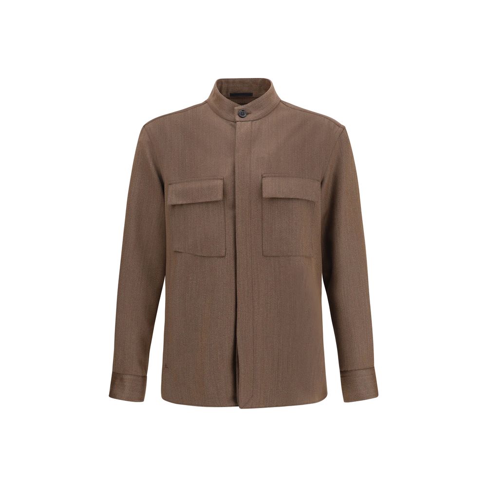 ZEGNA Wool Ovs-overshirt Mens Jacket