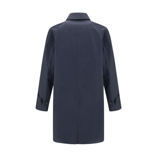 Burberry Blue Cotton Coat Mens Jacket