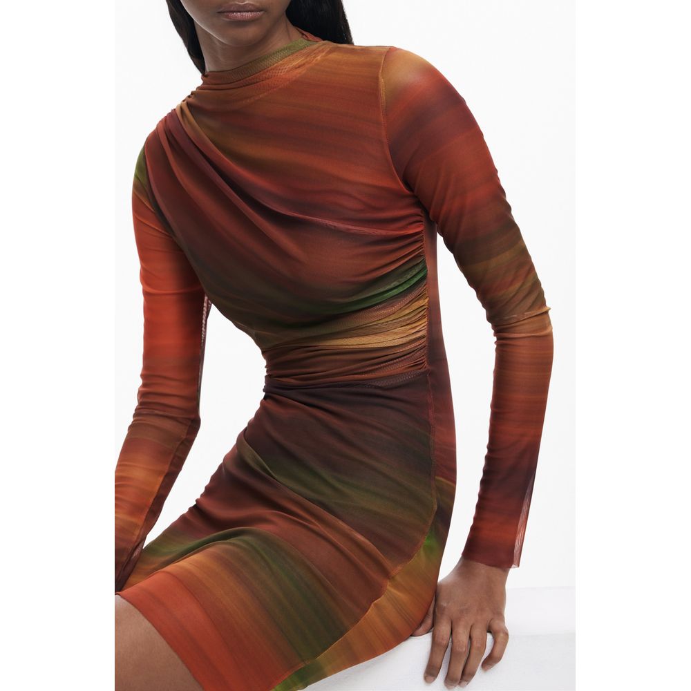 Desigual Orange Polyester Dress