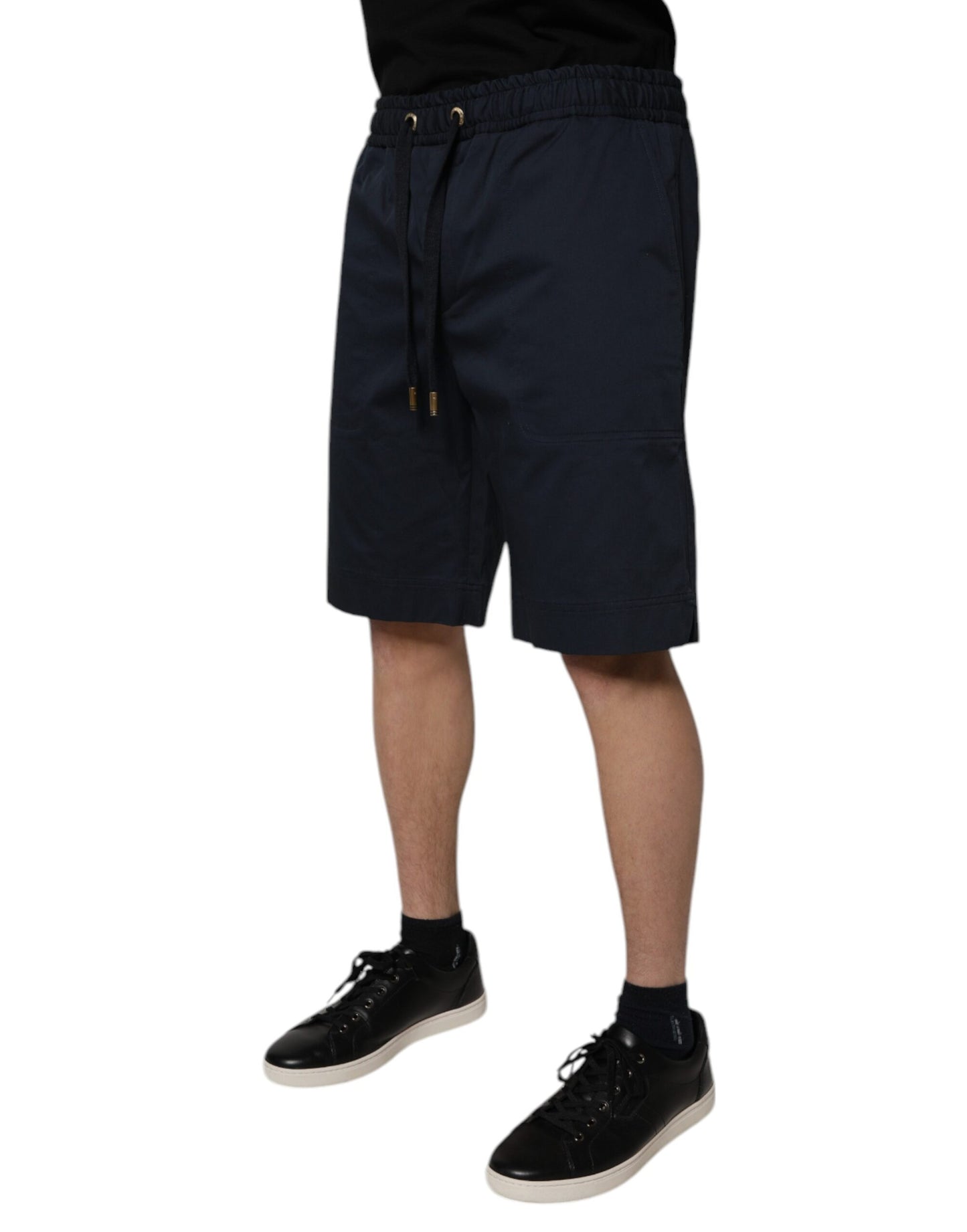 Dolce & Gabbana Navy Blue Cotton Stretch Men Bermuda Shorts Mens Shorts