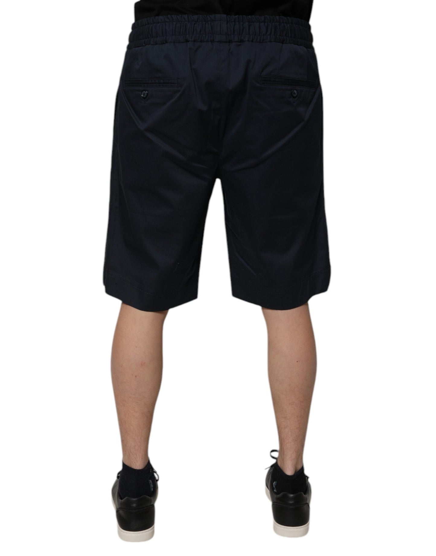 Dolce & Gabbana Navy Blue Cotton Stretch Men Bermuda Shorts Mens Shorts