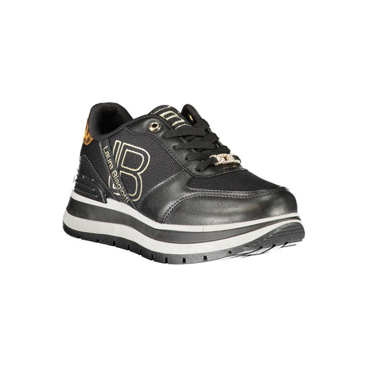 Laura Biagiotti Black Polyester Sneaker