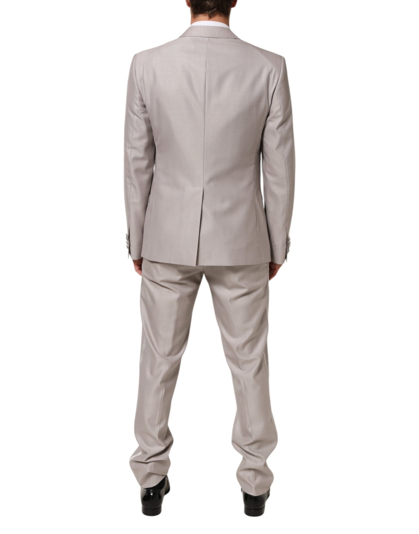 Dolce & Gabbana Light Gray Wool 2 Piece MARTINI Formal Suit Mens Suit
