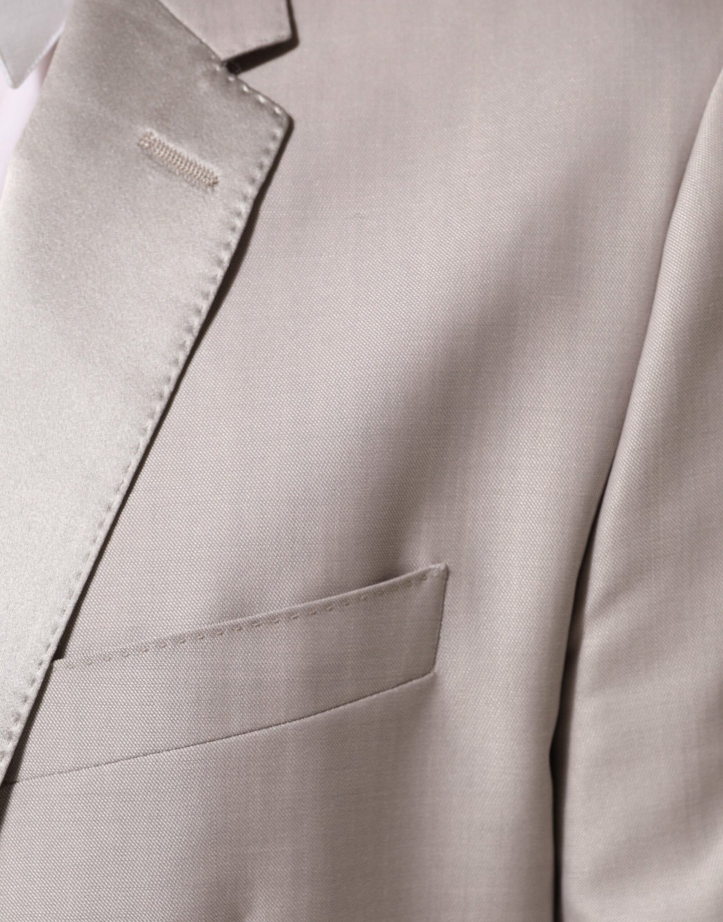 Dolce & Gabbana Light Gray Wool 2 Piece MARTINI Formal Suit Mens Suit