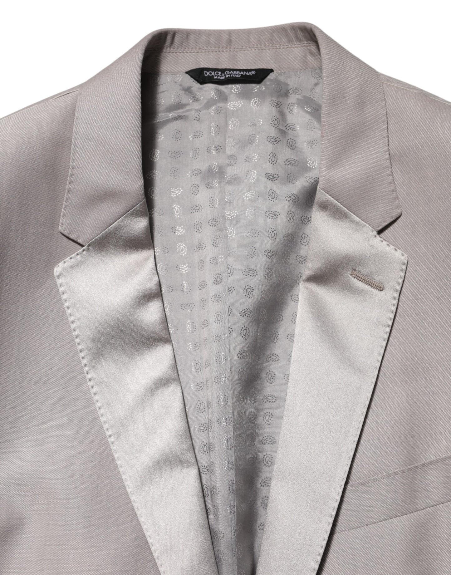 Dolce & Gabbana Light Gray Wool 2 Piece MARTINI Formal Suit Mens Suit