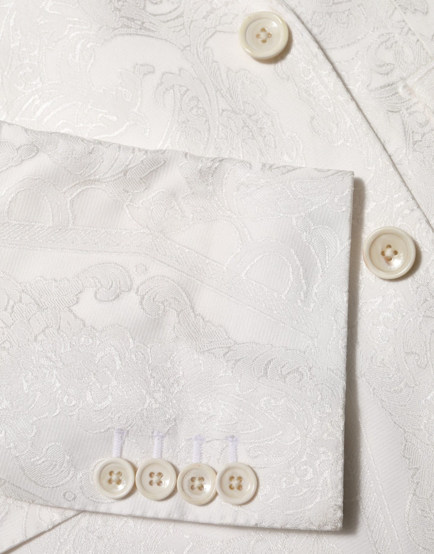 Dolce & Gabbana White Brocade 2 Piece MARTINI Formal Suit Mens Suit