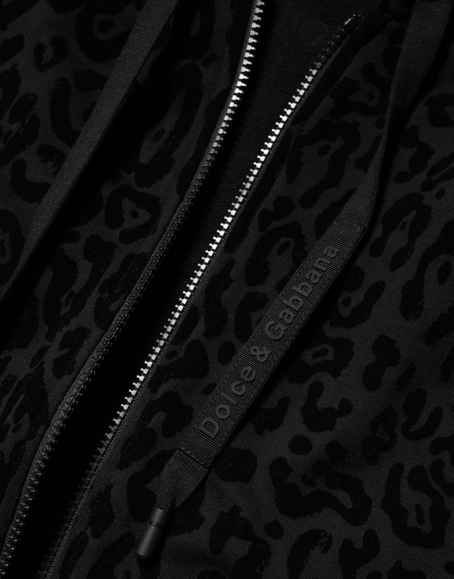 Dolce & Gabbana Black Cotton Hooded Full Zip Bomber Jacket Mens Jacket