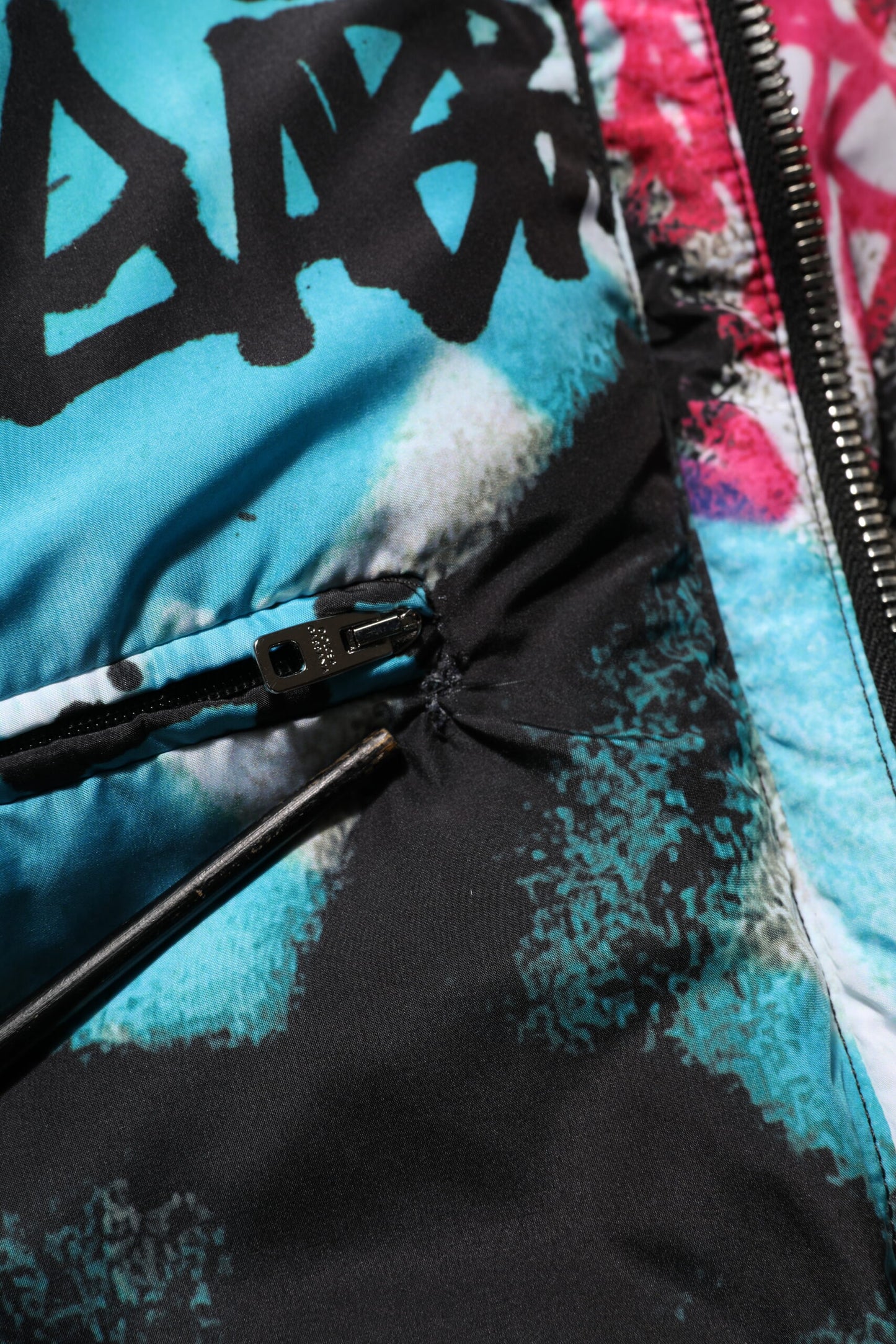 Dolce & Gabbana Multicolor Graffiti Hooded Sportswear Vest Jacket Mens Jacket