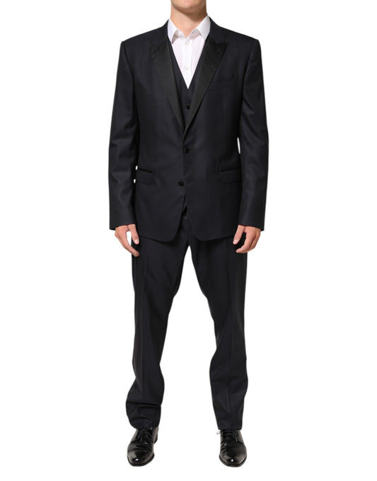 Dolce & Gabbana Black MARTINI 2 Buttons Suit 3 Piece Suit Mens Suit