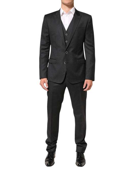 Dolce & Gabbana Black MARTINI 2 Buttons Suit 3 Piece Suit Mens Suit