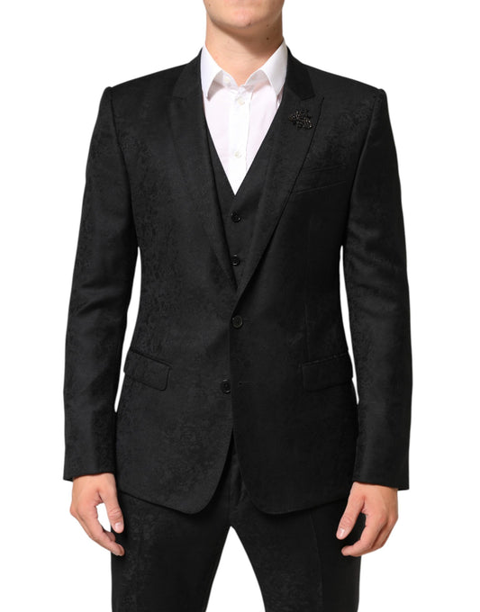 Dolce & Gabbana Black MARTINI 2 Buttons Suit 3 Piece Suit Mens Suit