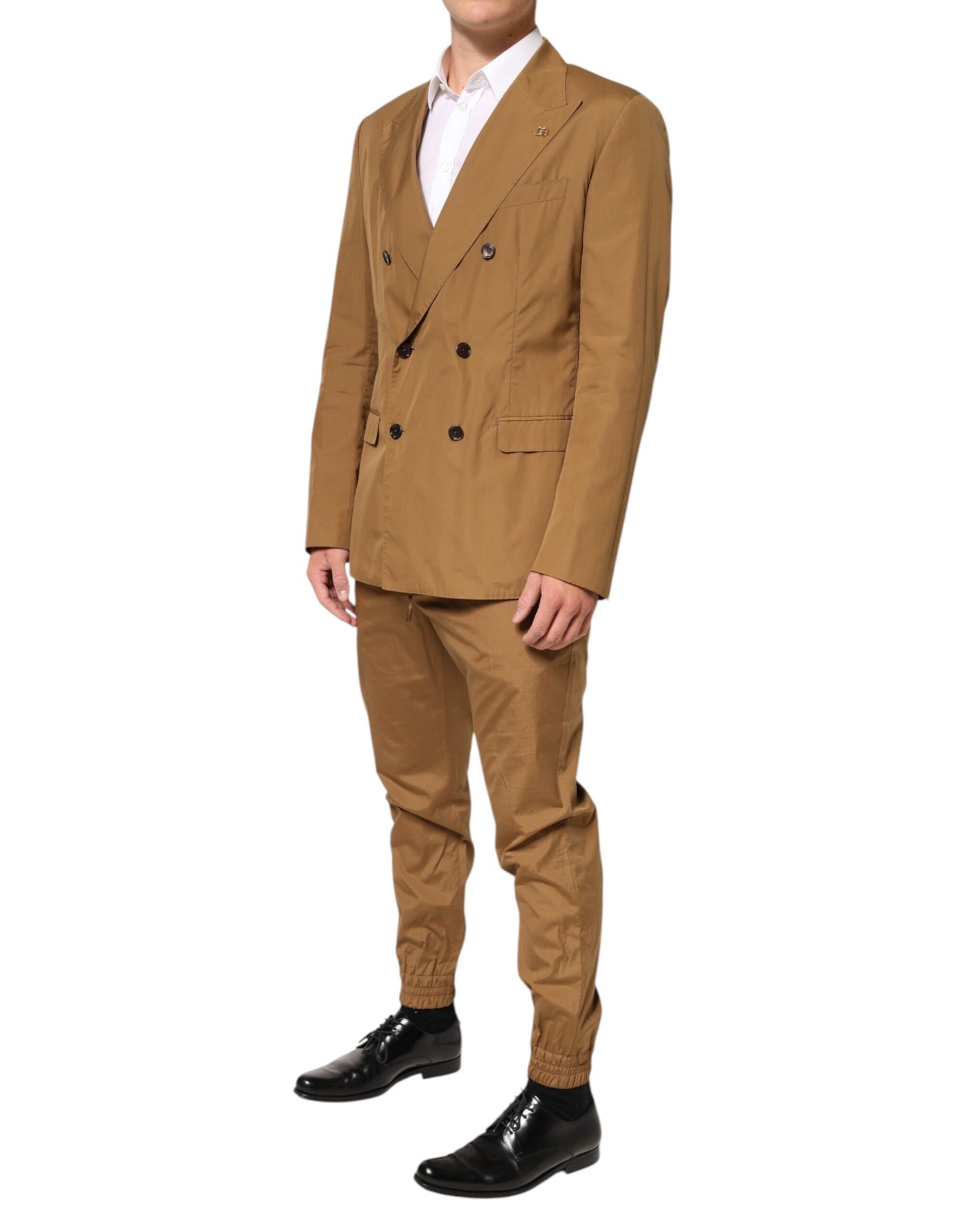 Dolce & Gabbana Brown TAORMINA Double-Breasted 2 Piece Suit Mens Suit