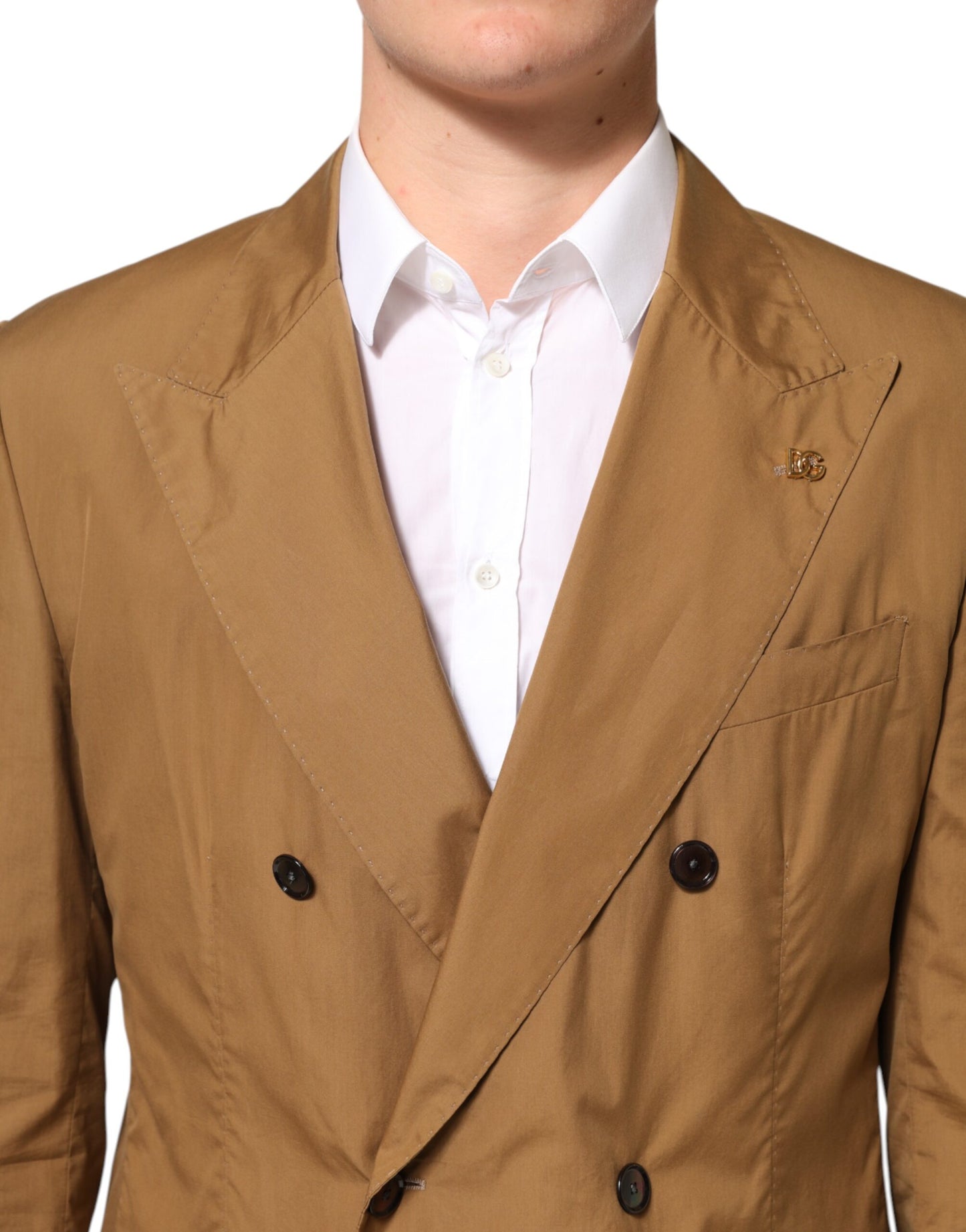 Dolce & Gabbana Brown TAORMINA Double-Breasted 2 Piece Suit Mens Suit