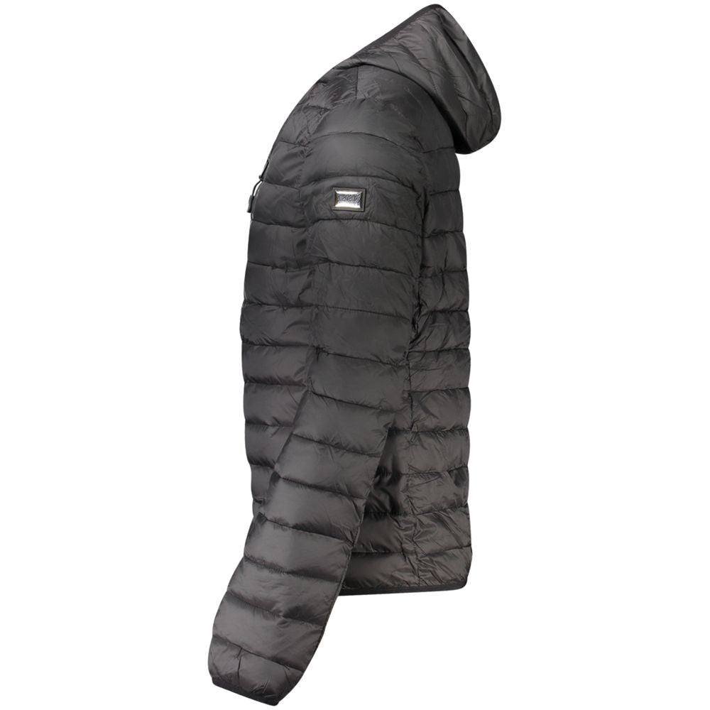 Cavalli Class Black Polyester Jackets & Coat Mens Jacket