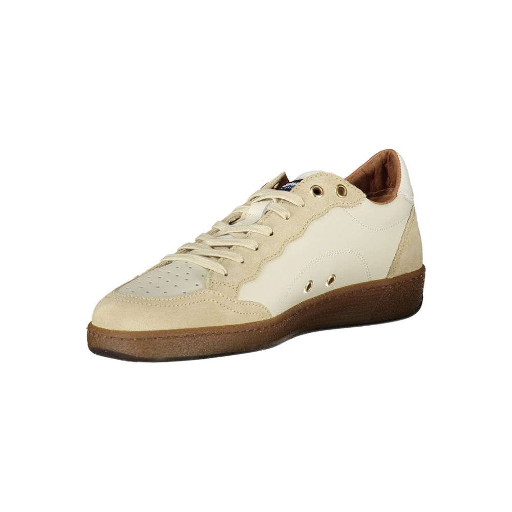 Blauer White Polyester Sneaker