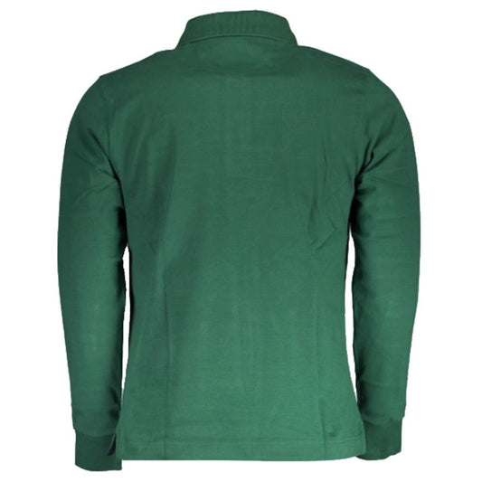 La Martina Green Cotton Polo Shirt Mens T-Shirt