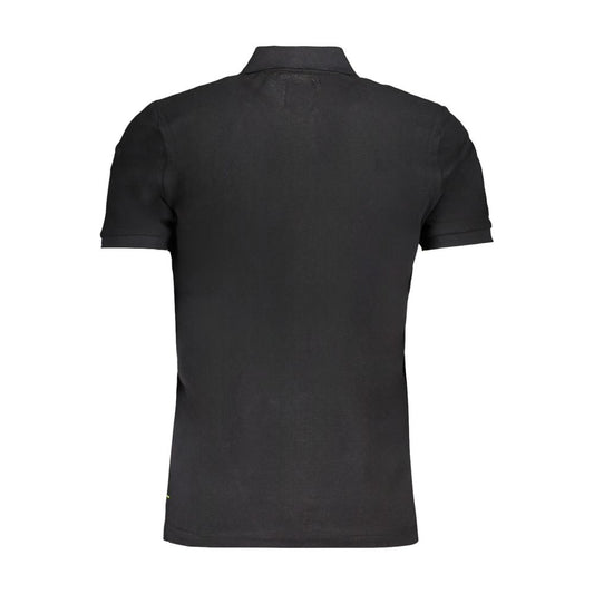 Gianmarco Venturi Black Cotton Polo Shirt
