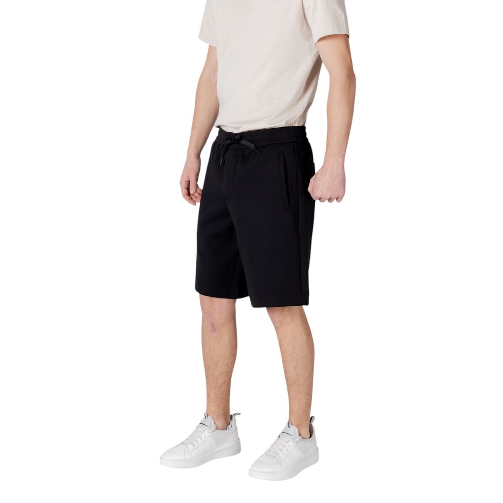 Armani Exchange Black Cotton Bermuda Shorts Mens Shorts