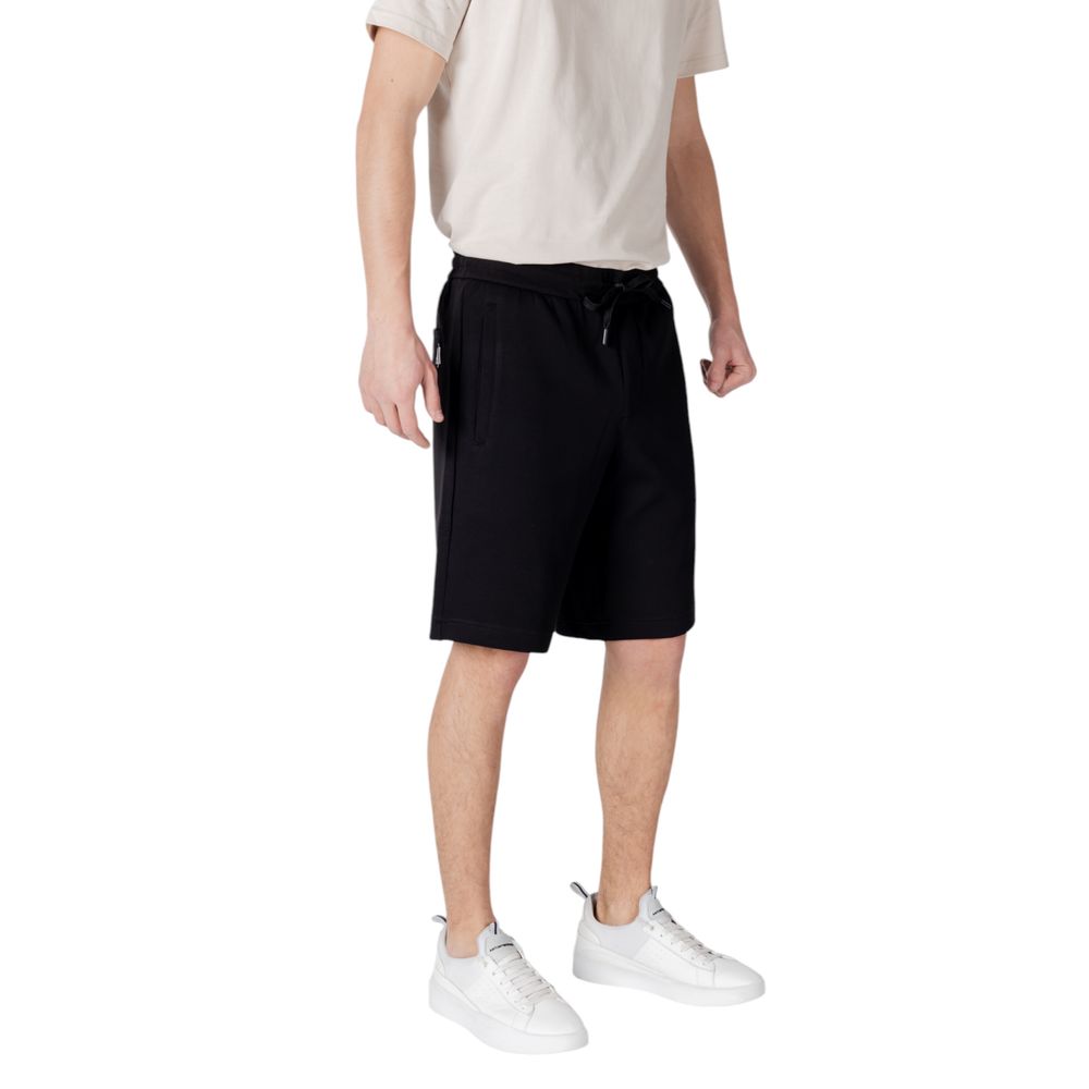 Armani Exchange Black Cotton Bermuda Shorts Mens Shorts