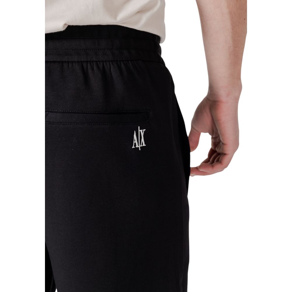 Armani Exchange Black Cotton Bermuda Shorts Mens Shorts