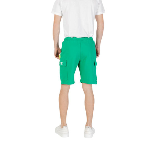 Icon Green Cotton Bermuda Shorts Mens Shorts