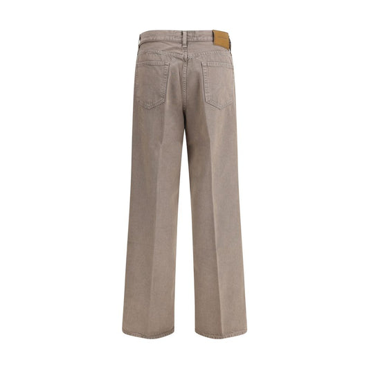 Jacob Cohen Brown Cotton Relaxed Fit Jeans
